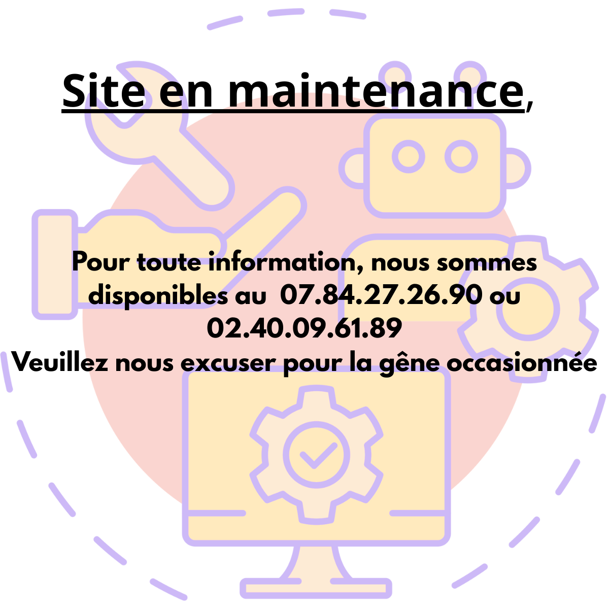 Site en maintenance, Veuillez nous excuser pour la gène occasionnée.